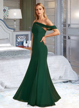 Load image into Gallery viewer, April Trumpet/Mermaid One-Shoulder Floor-Length Bridesmaid Dress With Split Front HDOP0012921