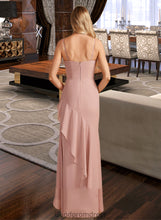 Load image into Gallery viewer, Penelope Trumpet/Mermaid V-neck Asymmetrical Bridesmaid Dress With Ruffle HDOP0013094