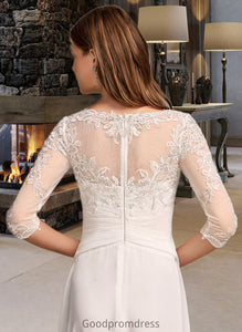 Danna A-Line Illusion Asymmetrical Wedding Dress With Lace HDOP0013749