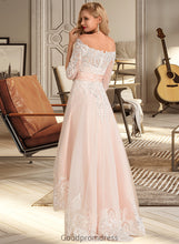 Load image into Gallery viewer, Barbara A-Line Asymmetrical Satin Tulle Lace Wedding Dress With Sequins HDOP0013769