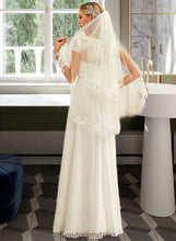 Load image into Gallery viewer, Belen A-Line Scoop Neck Floor-Length Chiffon Lace Wedding Dress With Sequins HDOP0013775