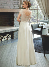 Load image into Gallery viewer, Aracely A-Line V-neck Floor-Length Wedding Dress With Lace Beading Sequins HDOP0013784