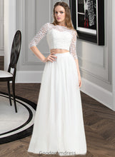 Load image into Gallery viewer, Hadassah A-Line Scoop Neck Floor-Length Tulle Wedding Dress HDOP0013787