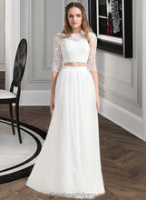 Load image into Gallery viewer, Hadassah A-Line Scoop Neck Floor-Length Tulle Wedding Dress HDOP0013787