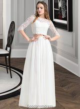 Load image into Gallery viewer, Hadassah A-Line Scoop Neck Floor-Length Tulle Wedding Dress HDOP0013787