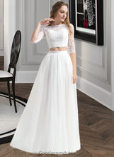 Load image into Gallery viewer, Hadassah A-Line Scoop Neck Floor-Length Tulle Wedding Dress HDOP0013787