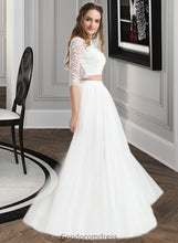 Load image into Gallery viewer, Hadassah A-Line Scoop Neck Floor-Length Tulle Wedding Dress HDOP0013787