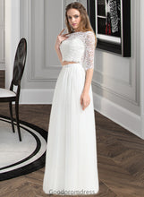 Load image into Gallery viewer, Hadassah A-Line Scoop Neck Floor-Length Tulle Wedding Dress HDOP0013787