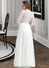 Load image into Gallery viewer, Hadassah A-Line Scoop Neck Floor-Length Tulle Wedding Dress HDOP0013787