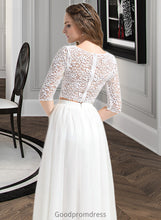 Load image into Gallery viewer, Hadassah A-Line Scoop Neck Floor-Length Tulle Wedding Dress HDOP0013787