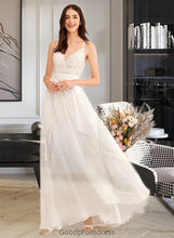 Load image into Gallery viewer, Jaylene A-Line V-neck Floor-Length Wedding Dress With Sequins HDOP0013797