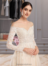 Load image into Gallery viewer, Makenzie Ball-Gown/Princess Illusion Chapel Train Wedding Dress With Sequins HDOP0013798