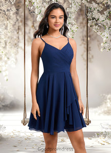 Jaelyn A-line V-Neck Short Chiffon Homecoming Dress HDOP0025641