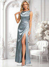 Load image into Gallery viewer, Rayna A-line Scoop Cowl Floor-Length Stretch Satin Prom Dresses HDOP0025878