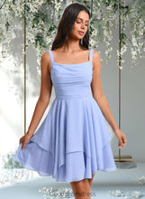 Load image into Gallery viewer, Belen A-line Scoop Short Chiffon Homecoming Dress With Pleated HDOP0025654