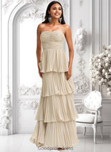 Load image into Gallery viewer, Karsyn A-line Sweetheart Floor-Length Chiffon Bridesmaid Dress HDOP0025762