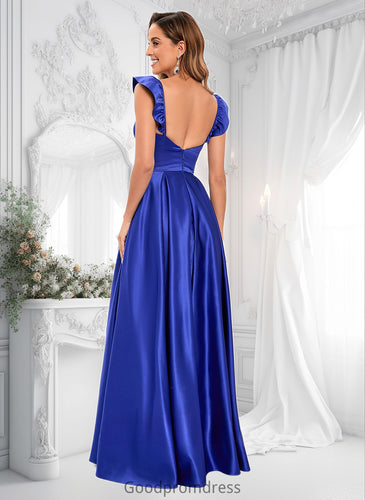 Rebekah Ball-Gown/Princess Sweetheart Floor-Length Satin Prom Dresses HDOP0025859