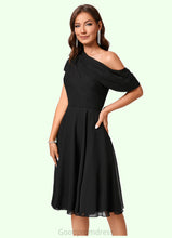 Load image into Gallery viewer, Kinley A-line One Shoulder Knee-Length Chiffon Cocktail Dress With Ruffle HDOP0022309