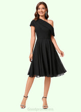 Load image into Gallery viewer, Kinley A-line One Shoulder Knee-Length Chiffon Cocktail Dress With Ruffle HDOP0022309