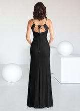 Load image into Gallery viewer, Ada Mermaid Bow Mesh Floor-Length Dress black HDOP0022715