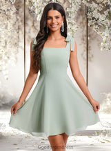 Load image into Gallery viewer, Princess A-line Square Short Chiffon Homecoming Dress With Bow HDOP0025655