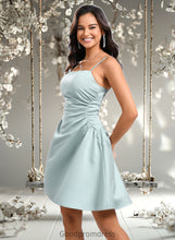 Load image into Gallery viewer, LuLu A-line Straight Short Satin Homecoming Dress HDOP0025643