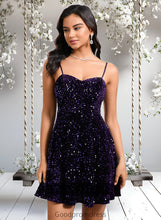 Load image into Gallery viewer, Shyla A-line Sweetheart Short Sequin Homecoming Dress HDOP0025649