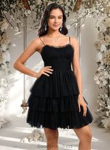 Load image into Gallery viewer, Makenna Ball-Gown/Princess Scoop Short Tulle Homecoming Dress With Pleated Ruffle HDOP0025648