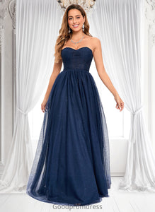 Lyla Ball-Gown/Princess Sweetheart Sweep Train Tulle Prom Dresses With Beading Sequins HDOP0025848