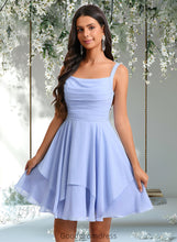 Load image into Gallery viewer, Belen A-line Scoop Short Chiffon Homecoming Dress With Pleated HDOP0025654