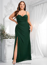 Load image into Gallery viewer, Chloe Trumpet/Mermaid Cowl Floor-Length Chiffon Prom Dresses With Ruffle HDOP0025874