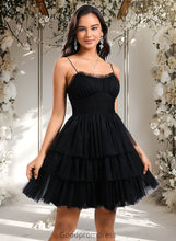 Load image into Gallery viewer, Makenna Ball-Gown/Princess Scoop Short Tulle Homecoming Dress With Pleated Ruffle HDOP0025648