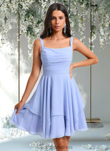 Load image into Gallery viewer, Belen A-line Scoop Short Chiffon Homecoming Dress With Pleated HDOP0025654