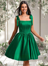 Load image into Gallery viewer, Alani Ball-Gown/Princess Straight Short Satin Homecoming Dress With Bow HDOP0025645