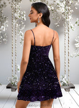 Load image into Gallery viewer, Shyla A-line Sweetheart Short Sequin Homecoming Dress HDOP0025649