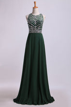 Load image into Gallery viewer, Halter A-Line/Princess Prom Dresses Tulle&amp;Chiffon Sweep Train