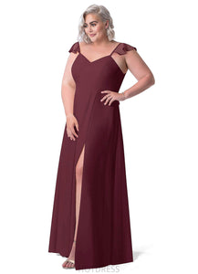 Destiny Floor Length Natural Waist Sleeveless A-Line/Princess V-Neck Bridesmaid Dresses