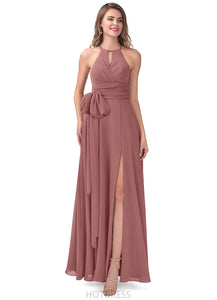 Reese Natural Waist A-Line/Princess Spaghetti Staps Sleeveless Floor Length Bridesmaid Dresses