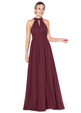 Load image into Gallery viewer, Iyana Sleeveless Floor Length Natural Waist A-Line/Princess Scoop Bridesmaid Dresses