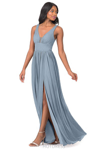 Jasmine A-Line/Princess Sleeveless V-Neck Floor Length Natural Waist Bridesmaid Dresses