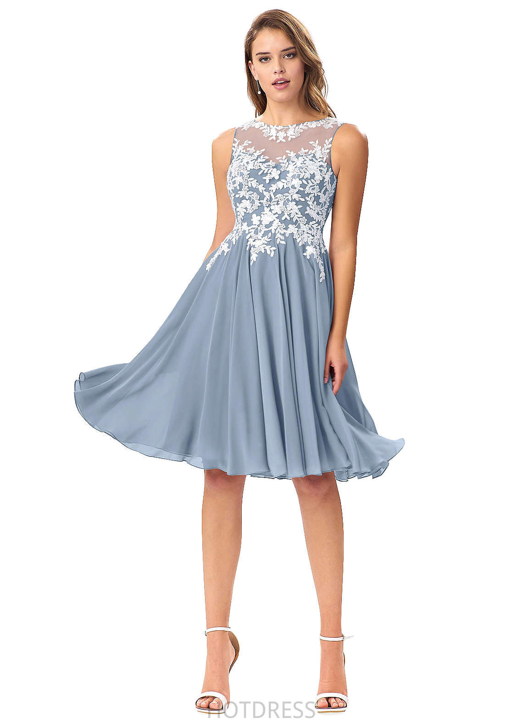 Kelsey Sleeveless Floor Length Natural Waist A-Line/Princess Spaghetti Staps Bridesmaid Dresses