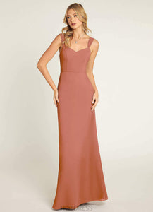Noelle Empire Waist A-Line/Princess Spaghetti Staps Sleeveless Floor Length Bridesmaid Dresses