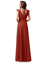 Load image into Gallery viewer, Christina V-Neck Knee Length A-Line/Princess Natural Waist Bridesmaid Dresses
