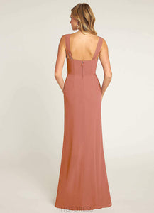 Noelle Empire Waist A-Line/Princess Spaghetti Staps Sleeveless Floor Length Bridesmaid Dresses