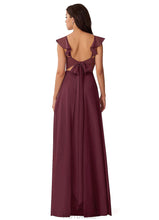 Load image into Gallery viewer, Destiny Floor Length Natural Waist Sleeveless A-Line/Princess V-Neck Bridesmaid Dresses