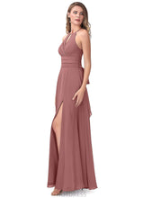 Load image into Gallery viewer, Reese Natural Waist A-Line/Princess Spaghetti Staps Sleeveless Floor Length Bridesmaid Dresses