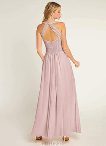 Priscilla A-Line/Princess Natural Waist High Low Sleeveless Scoop Bridesmaid Dresses