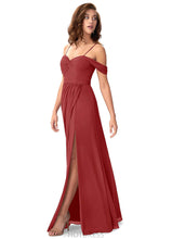Load image into Gallery viewer, Siena Natural Waist V-Neck Floor Length A-Line/Princess Sleeveless Bridesmaid Dresses