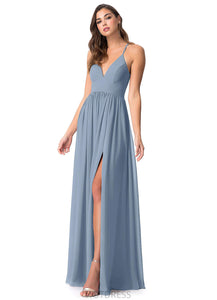 Molly Floor Length A-Line/Princess Natural Waist Spaghetti Staps Sleeveless Bridesmaid Dresses