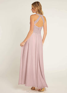 Priscilla A-Line/Princess Natural Waist High Low Sleeveless Scoop Bridesmaid Dresses
